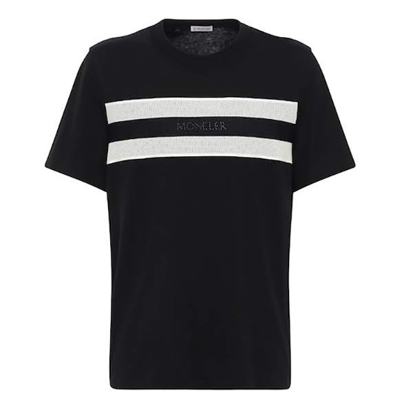 モンクレール★2021SS★メッシュ飾&ロゴ入半袖コピー Tシャツ