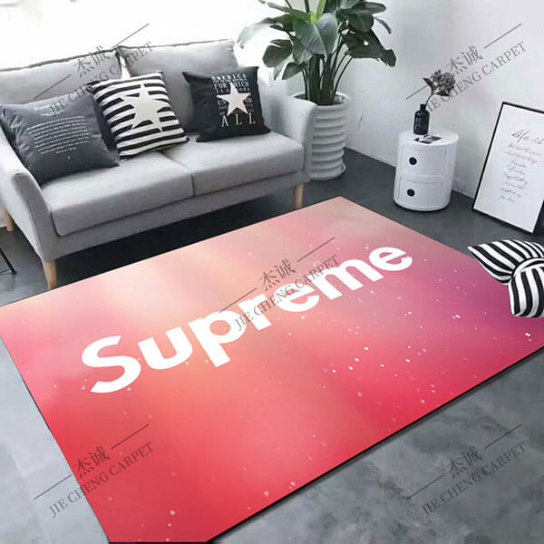 シュプリームラグカーペット 偽物洗えるラグ 滑り止め ウォッシャブル supreme 絨毯 敷物 3色 9082309