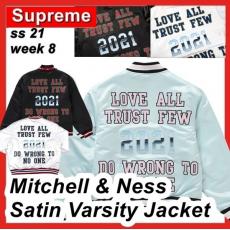 シュプリーム X Mitchell コピー & Ness Satin Varsity Jacket SS 21 WEEK 8