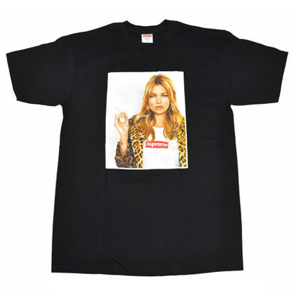 シュプリーム 偽物 SS12 KATE MOSS TEE 黒 （ステッカー付き）