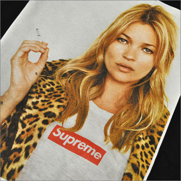 シュプリーム 偽物 SS12 KATE MOSS TEE 黒 （ステッカー付き）