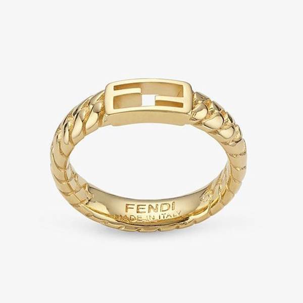 フェンディ バゲットリング 偽物 BAGUETTE RING リンクチェーン FFリング 8AG983B