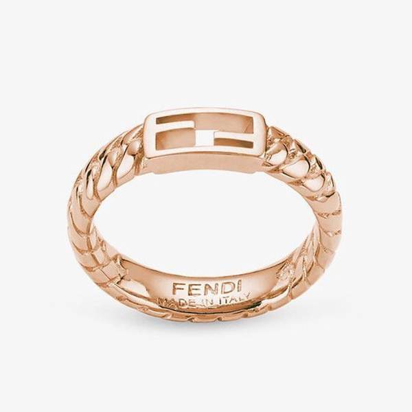 フェンディ バゲットリング 偽物 BAGUETTE RING リンクチェーン FFリング 8AG983B