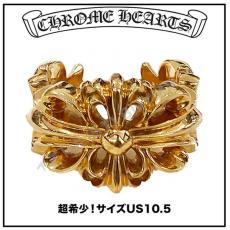 クロムハーツ ダブルフローラル 22k Gold ゴールド リング 指輪偽物