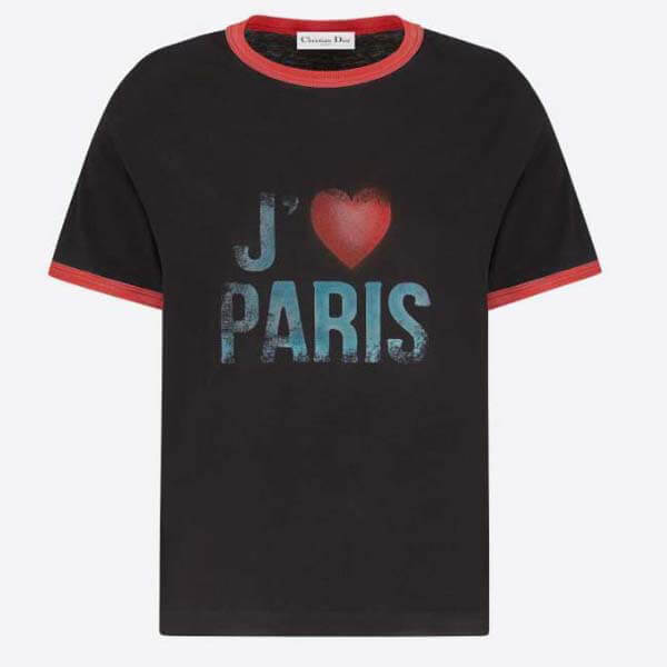 可愛いディオール 21 新作 Tシャツ ≪I Love Paris≫偽物 2色