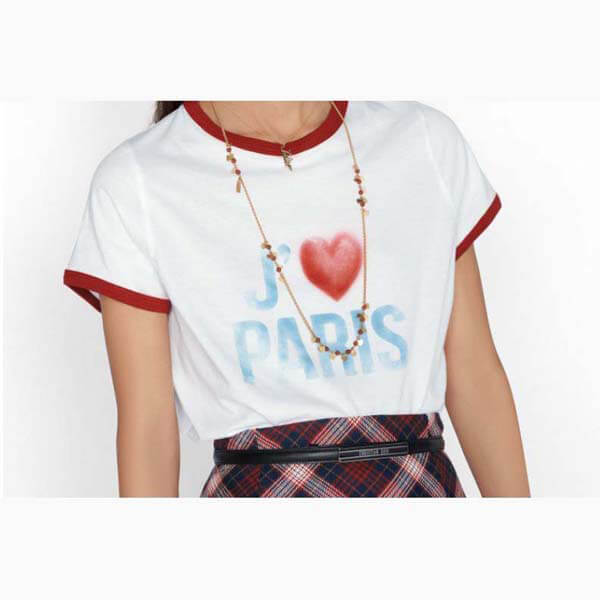 可愛いディオール 21 新作 Tシャツ ≪I Love Paris≫偽物 2色