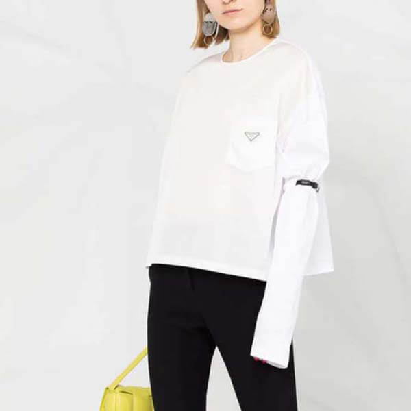 プラダ★Re Nylon コットンTシャツコピー White 134619_1XBH_F0009_S_202