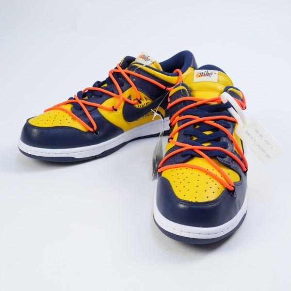 オフホワイト×ナイキ ダンク ミシガン 偽物  Dunk Low Navy CT0856-700 世界が欲しがるスニーカーの王者♪