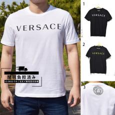 ヴェルサーチェ ロゴTシャツ偽物バックメデューサ 