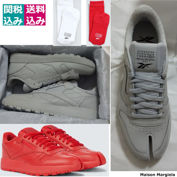 関税込 メゾンマルジェラ x Reebok Project 0 Classic leatherTabi523525