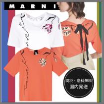 マルニ マルニ レオパード フラワー バックリボン Tシャツ偽物