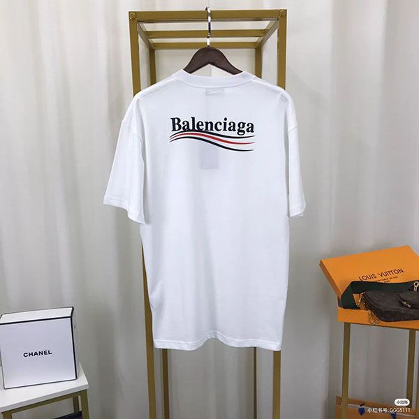 バレンシアガ tシャツ 偽物 レディース ブラック半袖 バレンシアガ パロディ 556102 TAV44 1000