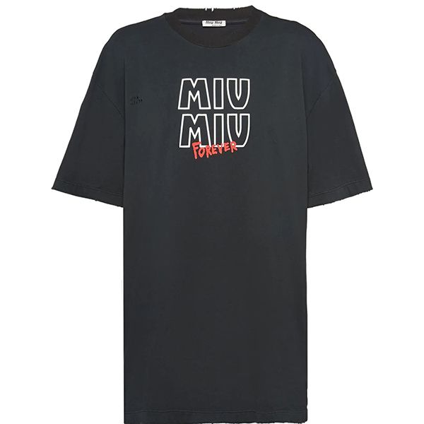 ミュウミュウ Noir プリント Tシャツコピー