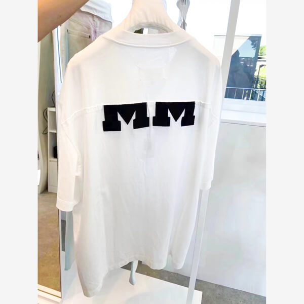 【メゾンマルジェラ コピー】MM パッチ コットン 半袖Tシャツ/ ホワイト