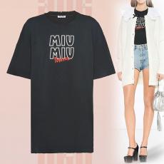 ミュウミュウ Noir プリント Tシャツコピー