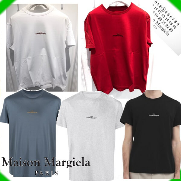 21SS【マルジェラ】ディストーテッド ロゴTシャツコピーコットン100％