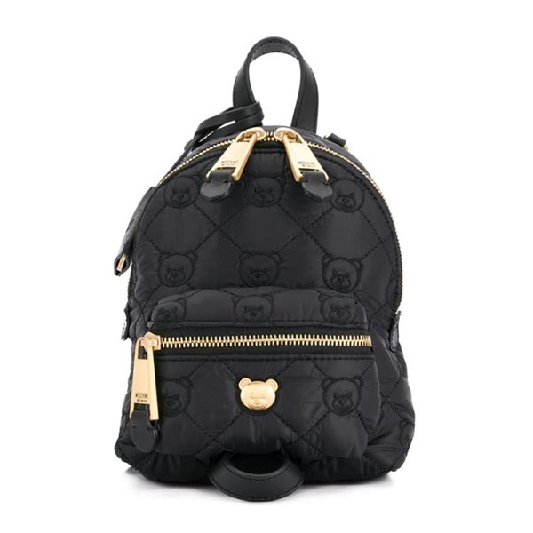 【モスキーノ】Teddy Quilted Backpack Mini偽物ブラックB76208208 