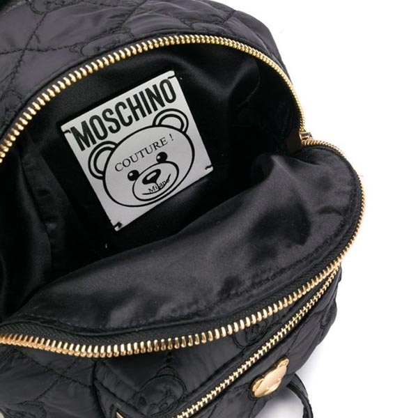 【モスキーノ】Teddy Quilted Backpack Mini偽物ブラックB76208208 