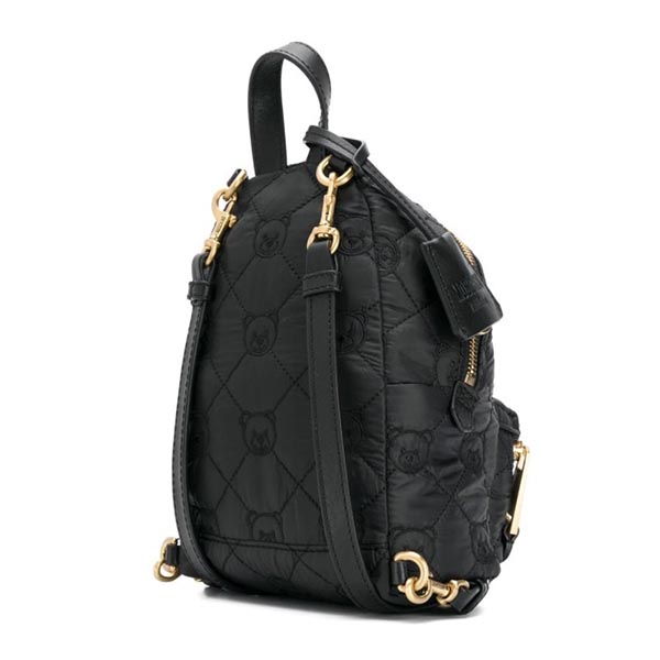 【モスキーノ】Teddy Quilted Backpack Mini偽物ブラックB76208208 