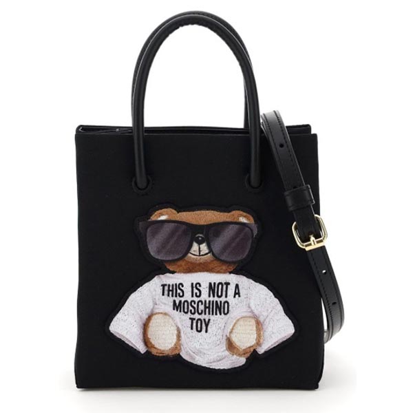 【モスキーノ】Sunglass Teddy 2WAY Mini ToteコピーブラックA75458212 