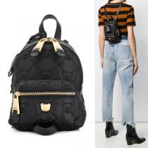 【モスキーノ】Teddy Quilted Backpack Mini偽物ブラックB7620820...