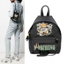 【モスキーノ】Dollar Teddy Backpack Mini偽物 ブラックA7637821...