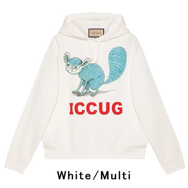 グッチ パーカー偽物フレイヤ・ハルタス “ICCUG” アニマルプリント 