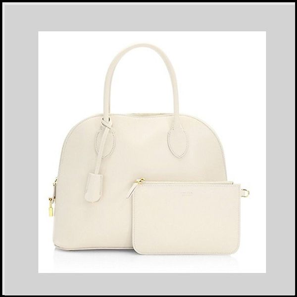 【The Row】Lady カーフレザー バッグ ★ ベストレラー ★ポーチコピー WI222L60 IVORY SHG