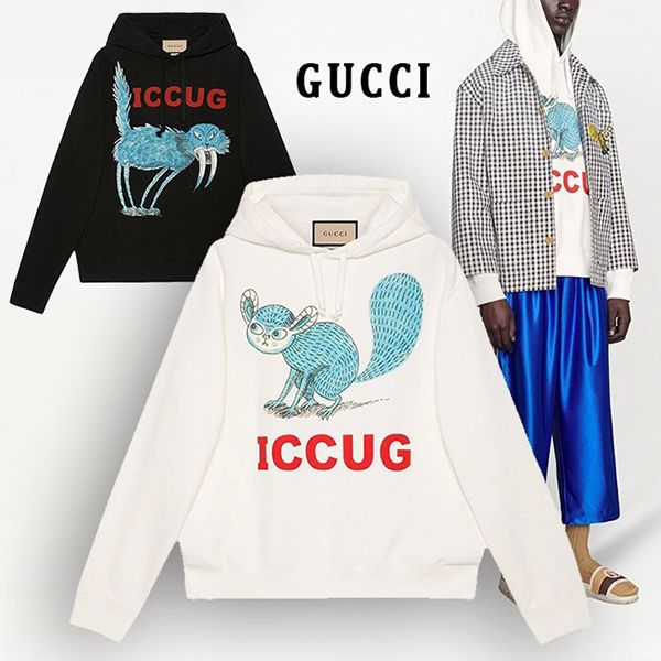 グッチ パーカー偽物フレイヤ・ハルタス “ICCUG” アニマルプリント 