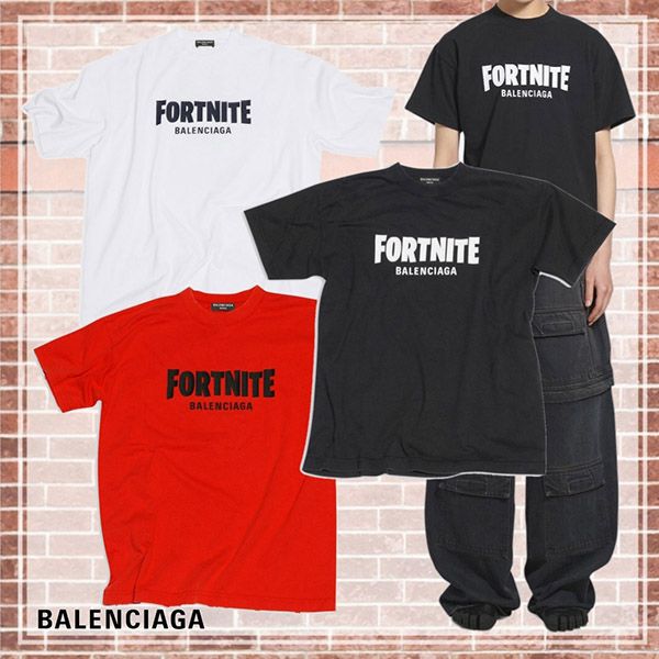 22SSバレンシアガ Tシャツ コピー★Fortnite©EPIC GAMES ロゴの刺繍 612966TLVO36506