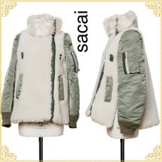 完売前に★sacai コピー ブルゾン★フェイクシアリングxナイロンツイルブルゾン