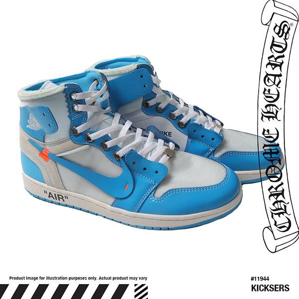 入手困難♪ナイキ クロムハーツ コピー オフホワイト ジョーダン ハイトップスニーカー★UNC Air Jordan 1