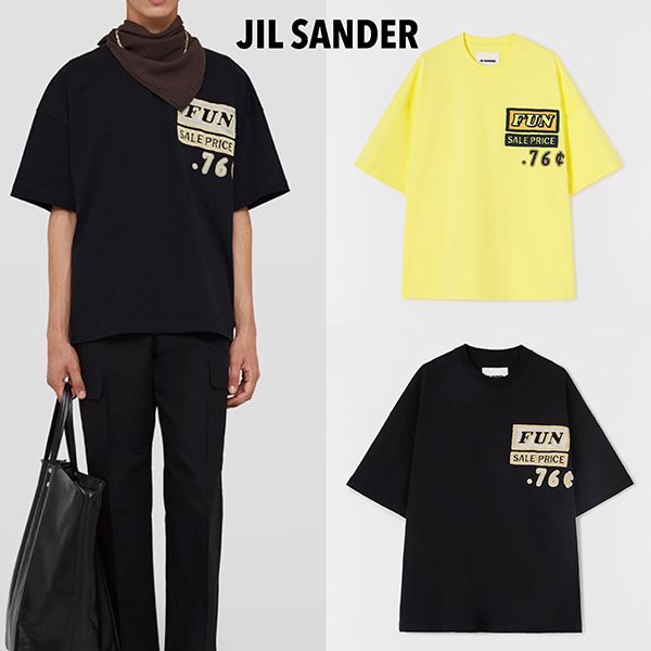 【2022SS】ジルサンダー Tシャツ コピー★ グラフィックパッチ コットンTシャツ JSMU707025-MU248508