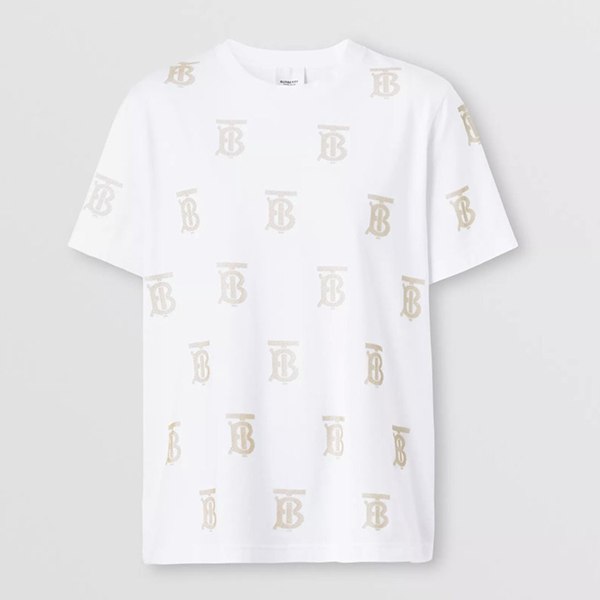 【バーバリー】TBモノグラムモチーフ 偽物 コットンTシャツ80521191