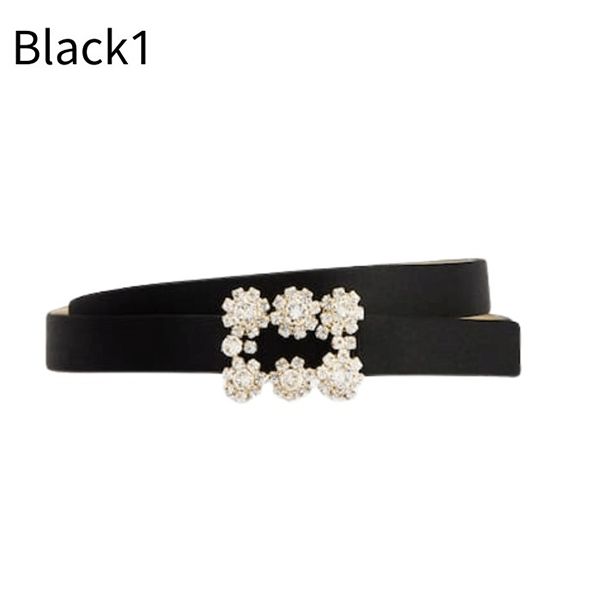 ロジェヴィヴィエ ベルト スーパーコピー Flower Strass Buckle