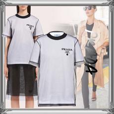 完売必須プラダ チュール ジャージ Tシャツ 偽物