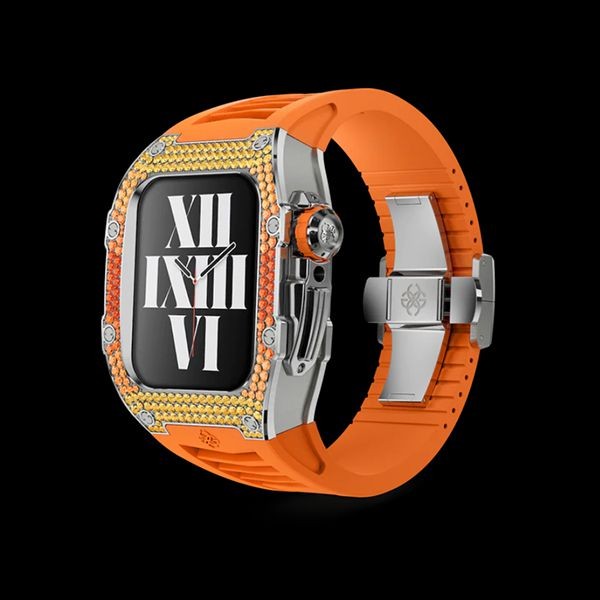 2022SSゴールデンコンセプト コピー Apple Watch Case-RST45-SWAROVSKI-SUNSETORANGE