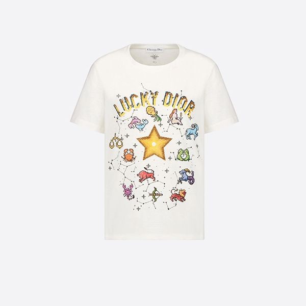 国内発送★ディオール LUCKY ディオール レディース Tシャツ 偽物 2色 243T09A4427_X9532