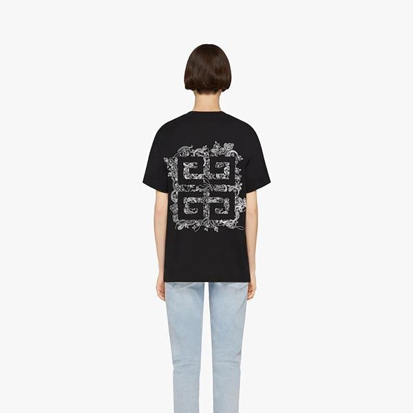 ジバンシィ スーパーコピー 刺繍入りジャージー Tシャツ 2色 BW707Z3ZAB-001