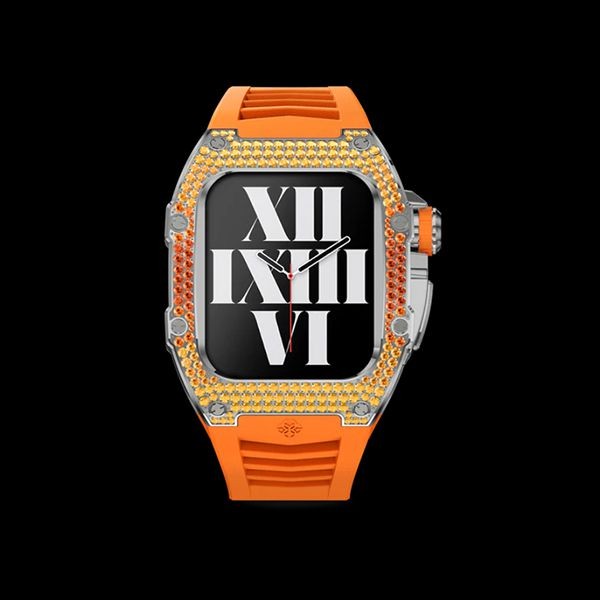 2022SSゴールデンコンセプト コピー Apple Watch Case-RST45-SWAROVSKI-SUNSETORANGE