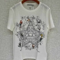 すぐ届ディオール Tシャツ コピー【313T09A4406_X0871 COTTON &amp; LINEN T-SHIRT】