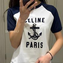 注目の逸品セリーヌ PARIS アンカーTシャツ コピー 2X35G671Q.01MA