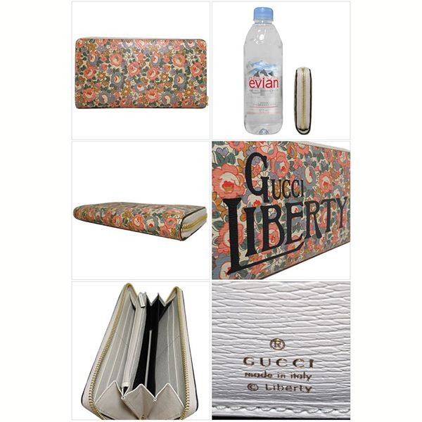 グッチ  LIBERTY 偽物プリント ラウンドジップ 長財布636249-13KCG