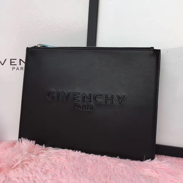 ジバンシィスーパーコピー GIVENCHY クラッチバッグ ブラック BK06072570 001 エンボスロゴ