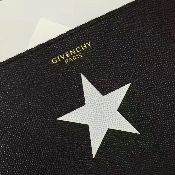 ジバンシィスーパーコピー GIVENCHY クラッチバッグ 6350655 004 スターパッチ ミディアム BLACK