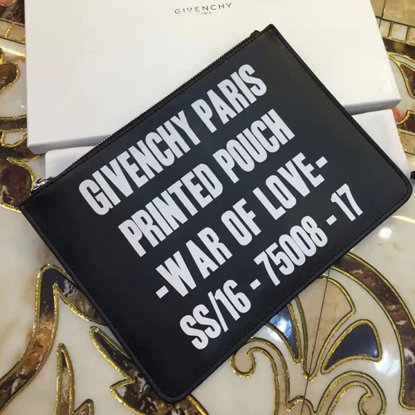 ジバンシィスーパーコピー GIVENCHY クラッチバッグ BK06072273001 WAR OF LOVE スターパッチ レザーポーチ