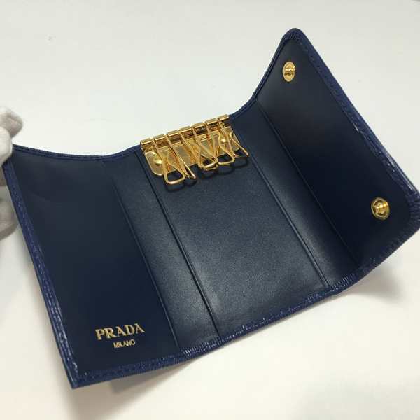 PRADA プラダキーケース コピー VITELLO MOVEキーケース ブルー 1PG222（BLUETTE)