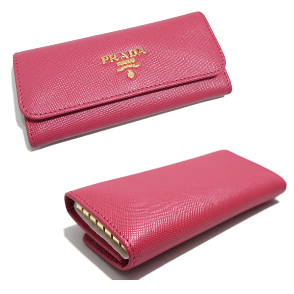 PRADA プラダキーケース コピー サフィアーノロングキーケース1M0223ピンクPEONIA