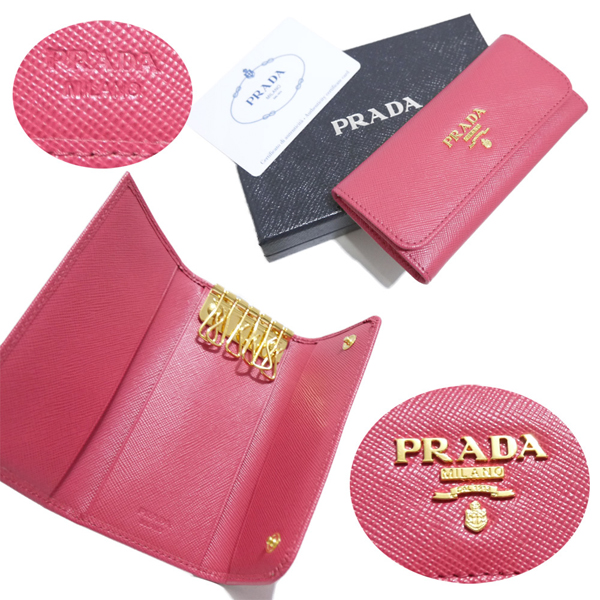 PRADA プラダキーケース コピー サフィアーノロングキーケース1M0223ピンクPEONIA