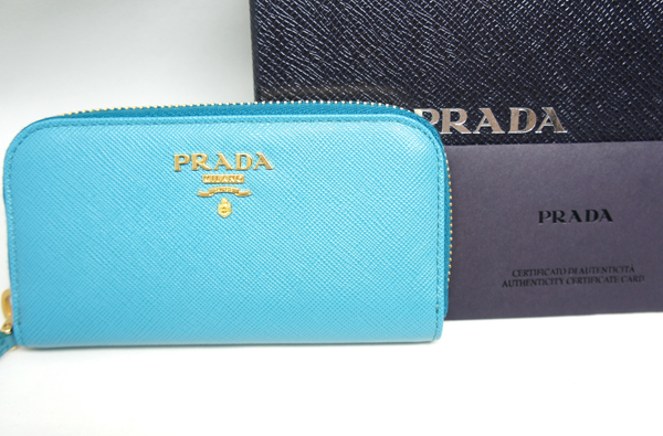 PRADA プラダキーケース コピー ラウンド ターコイズブルー 1PG604 Turchase 6連式